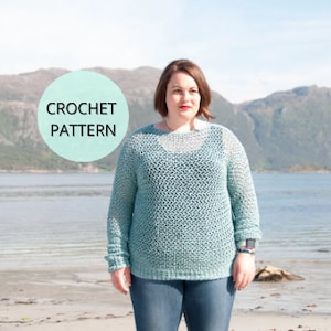 Crochet Sweater Pattern, Crochet Sweater, Crochet Women's Sweater, Crochet Womens Top, Spring Sweater ,Summer Top, Crochet Top