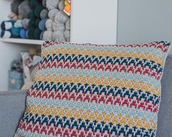 Mosaic Crochet Pillow Cover Pattern: Colorful Home Decor (PDF Pattern)