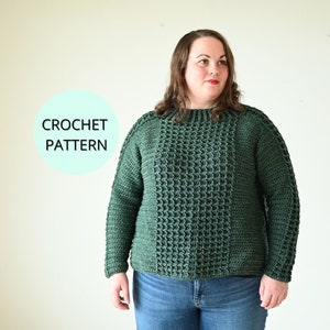 Crochet Sweater Pattern, Crochet Waffle Stitch Sweater Pattern, Crochet Womens Sweater Pattern, Fall Crochet Pattern, Crochet Top Pattern
