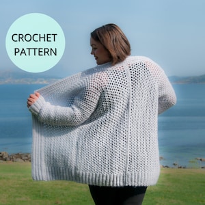 Crochet Cardigan Pattern, Crochet Sweater, Crochet Women's Cardigan, Crochet Womens Top, Winter Cardigan, Fall Cardigan, Crochet Winter Top