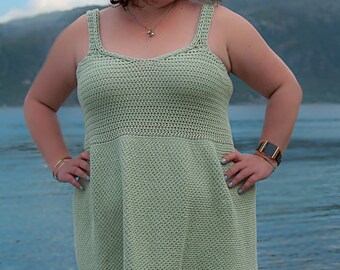 Crochet Dress Pattern, Intermediate DK Yarn (PDF Pattern)