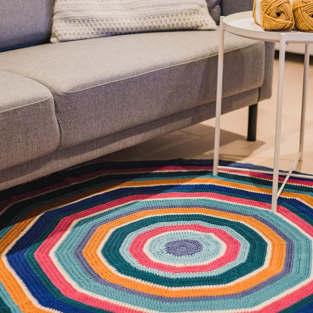 Round Rug Crochet Pattern - Beginner Friendly - Pattern PDF - Etsy