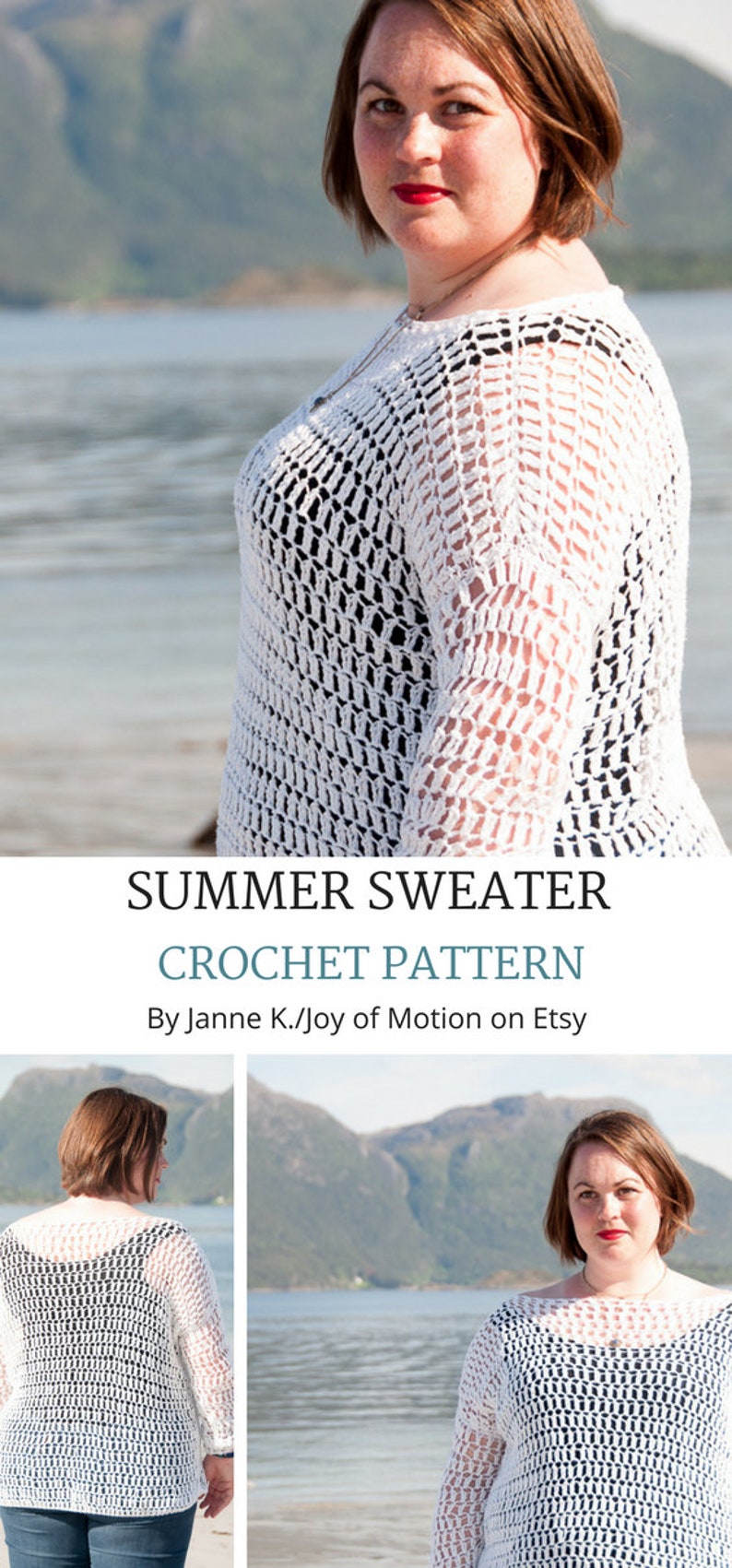 CROCHET PATTERN Summer Sweater Crochet Pattern PDF Crochet | Etsy