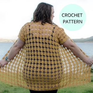 Hexagon Lace Cardigan Crochet Pattern, Crochet Cardigan Pattern, Women's Cardigan, Crochet Pattern, Cardigan, Oversized Cardigan
