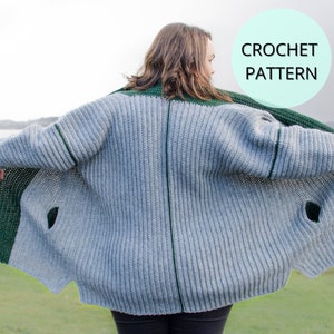 Crochet Cardigan Pattern, Crochet Cardigan with Pockets, Women&#39;s Cardigan, Crochet Pattern, Cardigan, Oversized Cardigan,Crochet Top Pattern