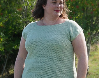 Crochet Raglan Top Pattern PDF For DK Yarn Intermediate Level