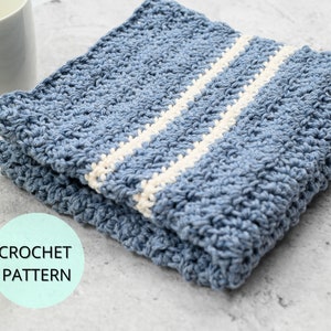 Striped Crochet Dish Towel Pattern-Crochet Dish Cloth Pattern- Crochet Pattern-Crochet Kitchen Pattern-Crochet for Home-Easy Crochet Pattern