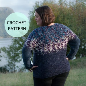Crochet Sweater Pattern, Crochet Top Down Sweater Pattern, Crochet Womens Sweater Pattern, Crochet Pattern, Crochet Top Pattern