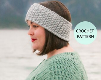 Headband Pattern, Easy Crochet Pattern, Crochet Ear Warmer, Crochet Pattern, Headband, Crocheted Headband, Womens Headband, Winter Headband