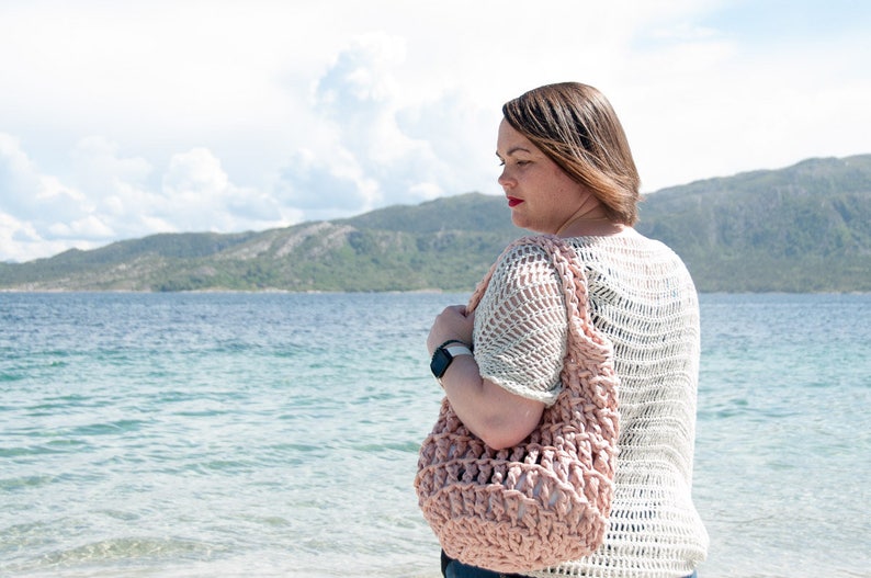 Crochet Bag Pattern Crochet Beach Bag Pattern Crochet Purse Bag Pattern Crochet Tote Bag Crochet Tote Crochet Shoulder Bag image 2