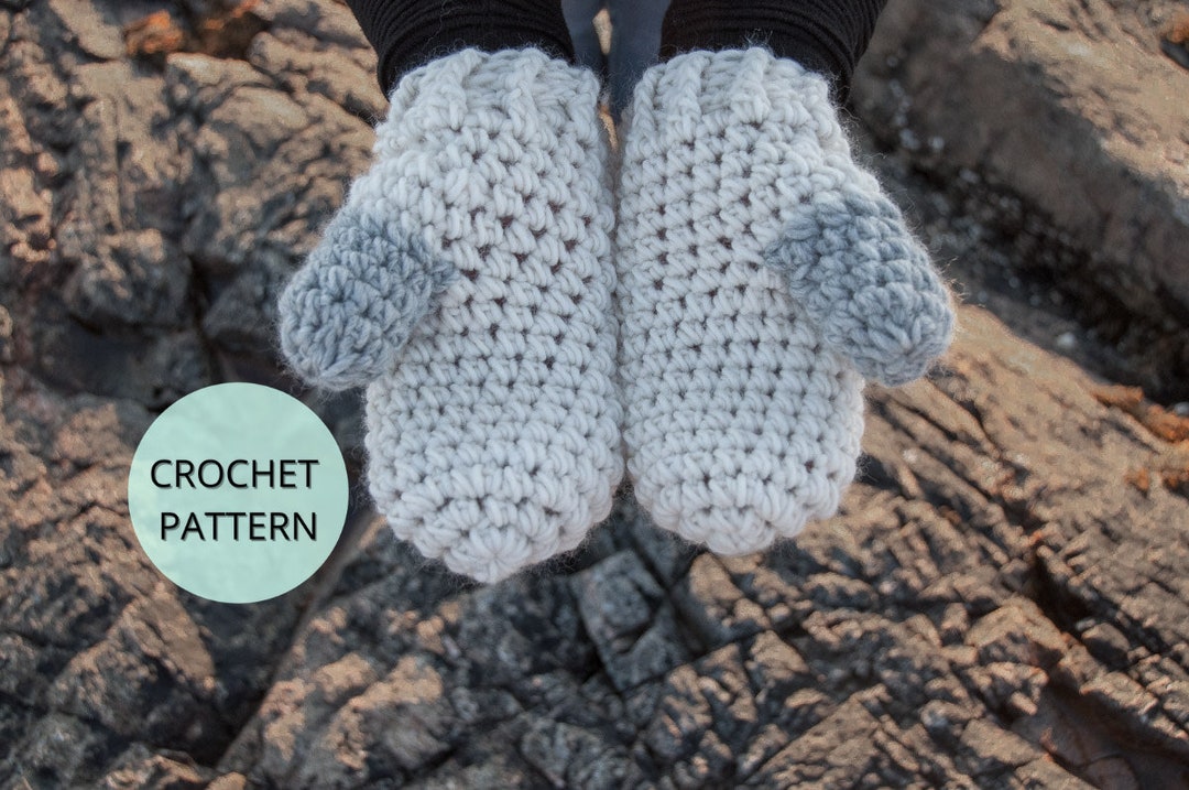 Bulky Mittens Crochet Pattern, Crochet Mittens Pattern, Mittens for ...