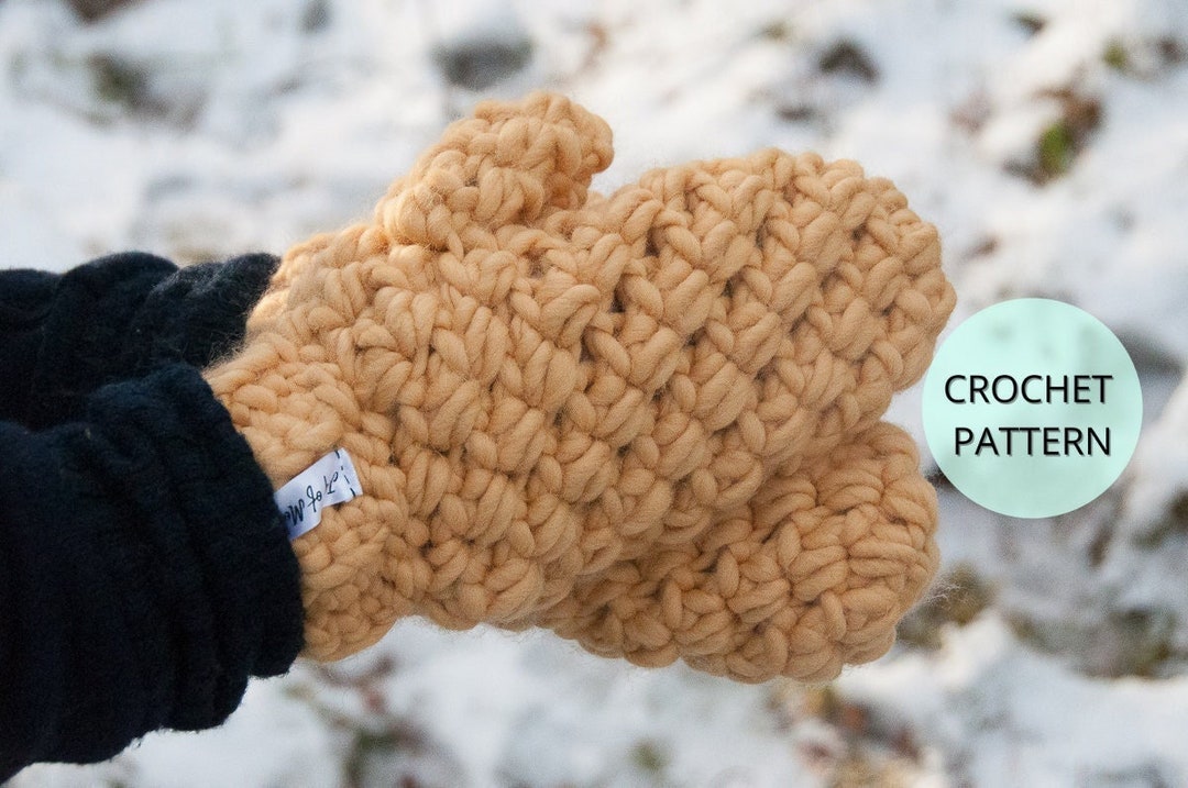 Bulky Mittens Crochet Pattern, Crochet Mittens Pattern, Mittens for ...
