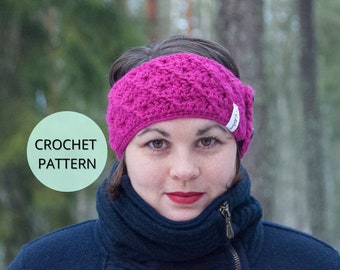 Headband Pattern, Easy Crochet Pattern, Crochet Ear Warmer, Crochet Pattern, Headband, Crocheted Headband, Womens Headband, Winter Headband