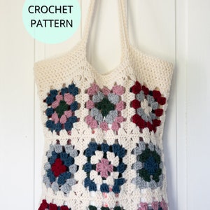 Crochet Bag Pattern- Crochet Granny Square Bag Pattern- Crochet Purse- Bag Pattern- Crochet Tote Bag- Crochet Tote- Crochet Shoulder Bag