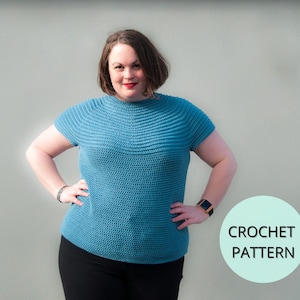 Crochet Sweater Pattern, Crochet Top Down Sweater Pattern, Crochet Womens Sweater Pattern, Colorwork Crochet Pattern, Crochet Top Pattern