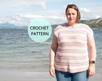 Crochet Top Pattern, Crochet Women's Top, Crochet Summer Top Pattern, Crochet Garment Pattern, Women's Crochet Pattern,Crochet Shirt Pattern