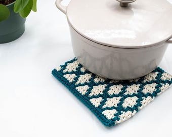 Easy Mosaic Hot Pad Crochet Pattern PDF