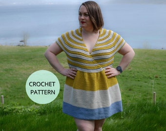 Crochet Dress Pattern- Crochet Summer Dress Pattern- Crochet Clothes- Dress Pattern PDF- Dress Pattern- Easy Dress Pattern- Crochet Dress