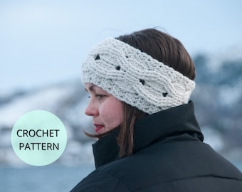 Headband Pattern, Easy Crochet Pattern, Crochet Ear Warmer, Crochet Pattern, Headband, Crocheted Headband, Womens Headband, Winter Headband