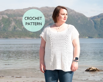 Crochet Top Pattern, Crochet Women's Top, Crochet Summer Top Pattern, Crochet Garment Pattern, Women's Crochet Pattern,Crochet Shirt Pattern