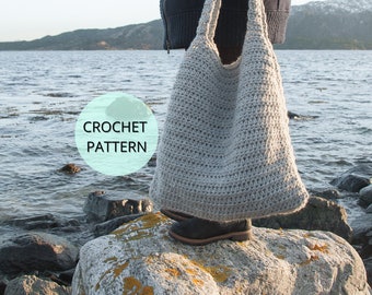 Crochet Bag Pattern- Crochet Beach Bag Pattern- Crochet Purse- Bag Pattern- Crochet Tote Bag- Crochet Tote- Crochet Shoulder Bag