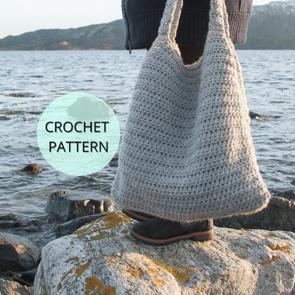 Crochet Bag Pattern- Crochet Beach Bag Pattern- Crochet Purse- Bag Pattern- Crochet Tote Bag- Crochet Tote- Crochet Shoulder Bag