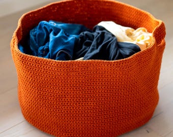 Super Bulky Crochet Laundry Basket Crochet Pattern PDF