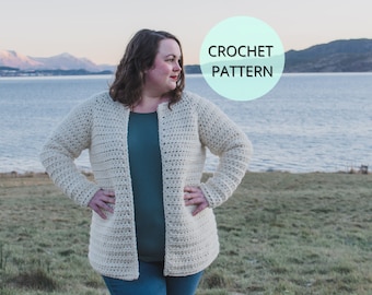 Crochet Cardigan, Crochet Pattern, Crochet Sweater, Crochet, Cardigan, Chunky Cardigan, Cardigan Sweater, Easy Crochet Pattern, Crochet Top