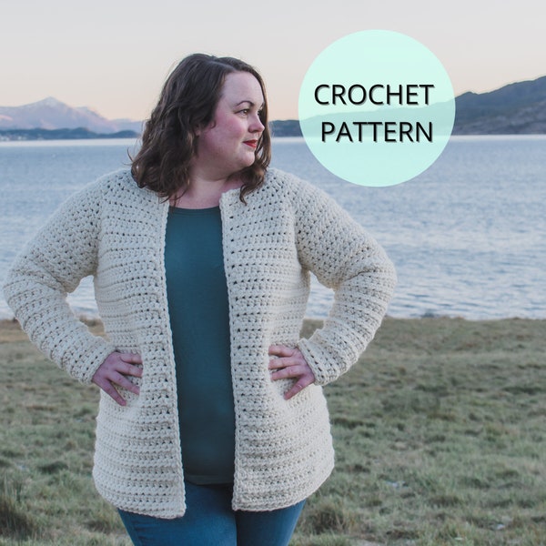 Crochet Cardigan, Crochet Pattern, Crochet Sweater, Crochet, Cardigan, Chunky Cardigan, Cardigan Sweater, Easy Crochet Pattern, Crochet Top