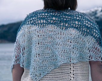 Lace Crochet Shawl Pattern: Easy Summer Triangle Scarf (PDF Pattern)