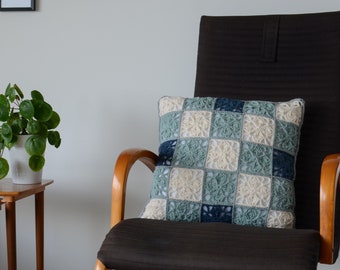 Clover Leaf Granny Square Crochet Pillow Pattern (PDF Pattern)