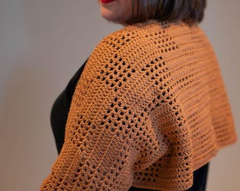 Filet Bolero Crochet Pattern PDF