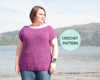 Crochet Top Pattern, Crochet Women's Top, Crochet Summer Top Pattern, Crochet Garment Pattern, Women's Crochet Pattern,Crochet Shirt Pattern