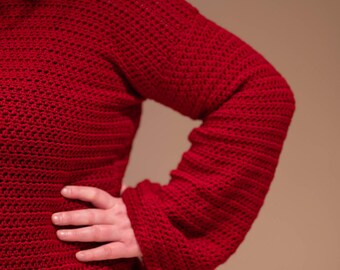 Bell Sleeve Sweater Pattern - Written Pattern PDF