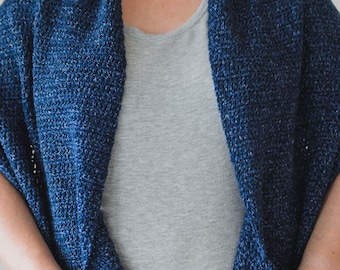 Beginner Shawl With Pockets Crochet Pattern PDF