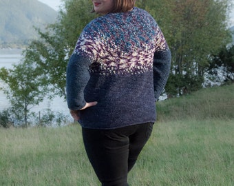 Crochet Gradvis Sweater Pattern: Hand Dyed Yarn, Sizes XS-5XL (PDF Pattern)
