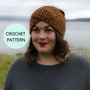 Crochet Twisted Headband Pattern, Crochet Ear Warmer Pattern, Women&#39;s headband, Winter headband, Crochet Headband, Easy Crochet Pattern