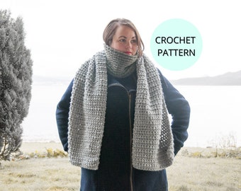 Crochet Scarf Pattern- Easy Crochet Scarf Pattern- Crochet Winter Scarf- Crochet Wrap Pattern- Crochet Shawl Pattern- Crochet fall Scarf