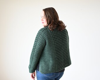 Waffle Stitch Crochet Sweater Pattern: Womens Pullover (XS-5XL)