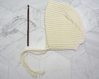 Crochet Baby Bonnet Pattern – Intermediate DK Yarn (PDF Pattern)