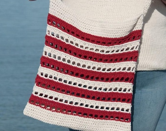 Sinum Bag Crochet Pattern - Easy Aran Yarn Tote Purse Handbag PDF