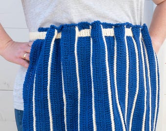 Easy Striped Apron Crochet Pattern PDF