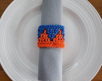 Easy Mosaic Crochet Napkin Ring Pattern PDF