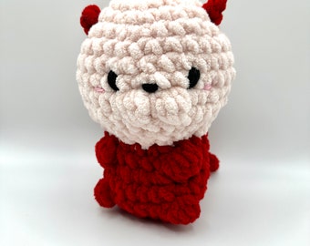 Pink and Red Amigurumi Otter