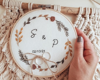 Custom wedding ring bearer, personalized embroidered wedding ring pillow, custom wedding ring box, nursery custom banner, baby name banner