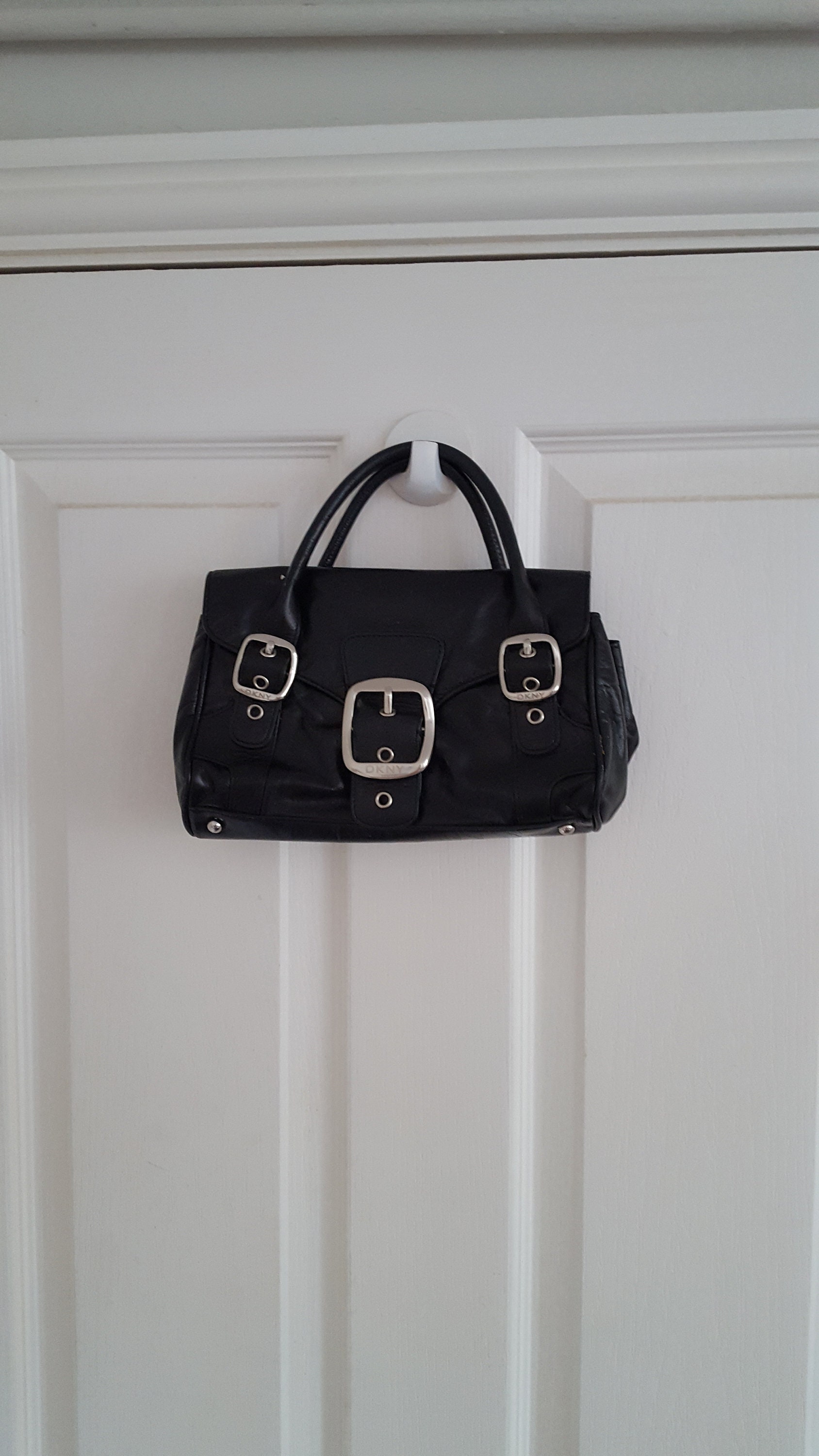 DKNY Leather Crossbody Lara Quilted Bag Mini Backpack Look Cordovan NWOT  Black