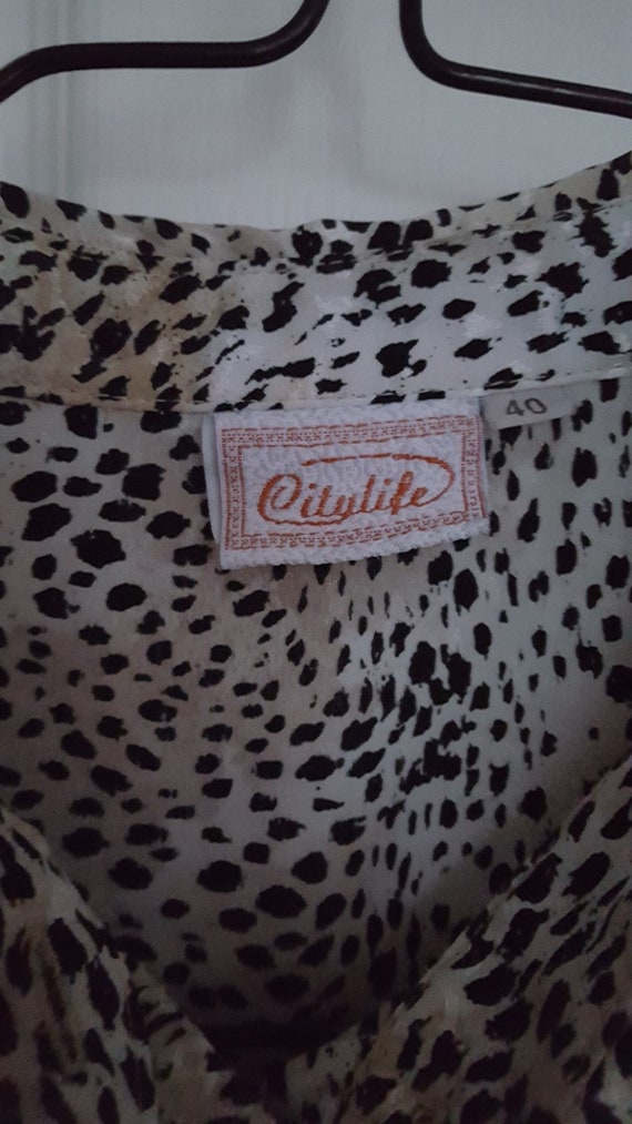 Vintage 1970's Leopard Print Blouse - image 3