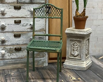 Dollhouse Miniature Forgotten Chair Number 7, Miniature Garden Chair