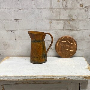 Dollhouse Miniature Rusty Pitcher, Dollhouse Kitchen Accessories image 3