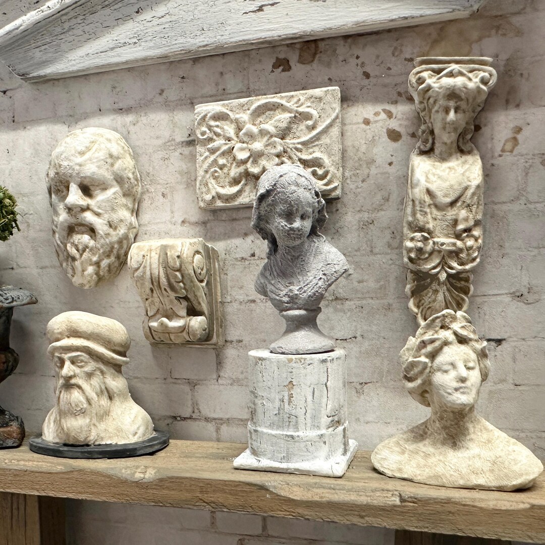 ONE Dollhouse Sculpture: Miniature Male Plaster Cast Wall Art - Etsy
